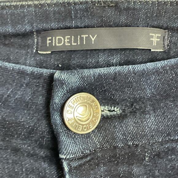 Fidelity Womens ACE Jean Mid Rise Skinny Dark Ginza Rinse Wash sz 25 x 32 - Picture 9 of 15